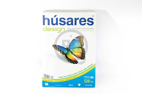 Papel Húsares design A4 7880 120 gramos x 100 hs