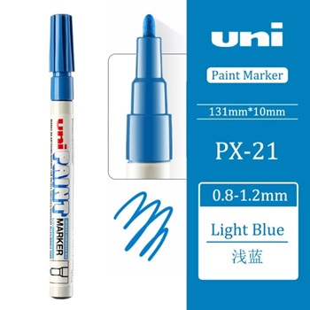 Marcador Uni px-21 pintura 0,8-1,2 mm azul
