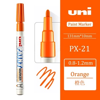 Marcador Uni px-21 pintura 0,8-1,2 mm naranja