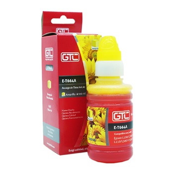Tinta Gtc para Epson 100 cc amarillo e-t664a