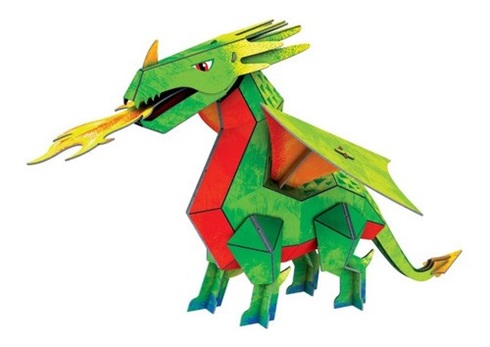 Puzzle maqueta 3D + libro dragón 51 x 31x35 cm 55 pcs