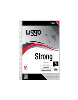 Folio Liggo strong 100 mic A4 x 10 unidades