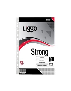 Folio Liggo strong 100 mic oficio x 50 unidades