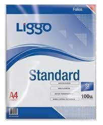 Folio Liggo standard pp 30 mic A4 x 100u