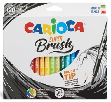 Marcadores Carioca super Brush x 20
