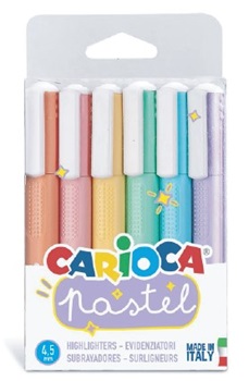 Resaltador Carioca Pastel caja x 6