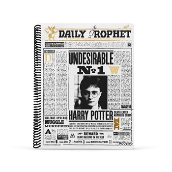 Cuaderno 29,7 Mooving tapa semirígida d 80 hojas cuadriculado Harry potter