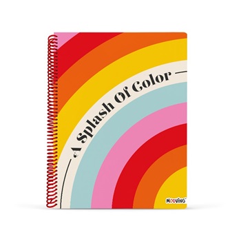 Cuaderno 29,7 tapa semirígida d 80 hojas rayado rainbow