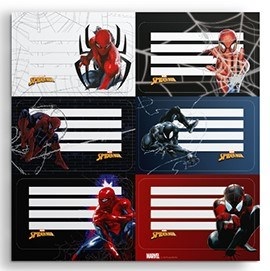 Etiquetas autoadhesivas Mooving x 12 unidades Spiderman