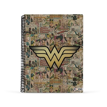 Cuaderno 29,7 Mooving tapa semirígida d 80 hojas rayado Wonder woman