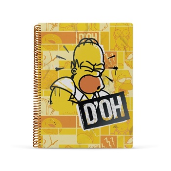 Cuaderno 29,7 tapa semirígida d 80 hojas rayado Simpsons