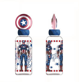 Botella wabro 560 ml figura 3D Capitán América ART 1014