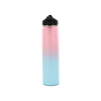 Botella termica Trendy con bombilla 800 ml rosa/tuquesa ART12514c