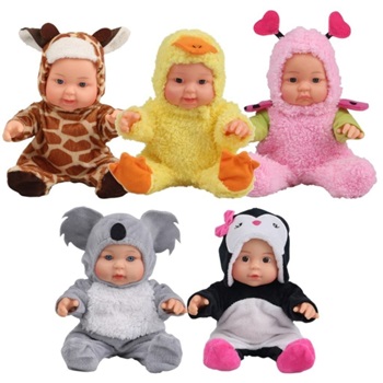 Muñeco bebe en pijama c/disfraz animalitos ARTft630