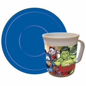 Taza con plato Avengers