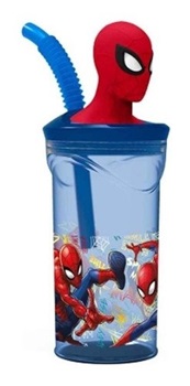 Vaso con figura y sorbete Spiderman ART ha162