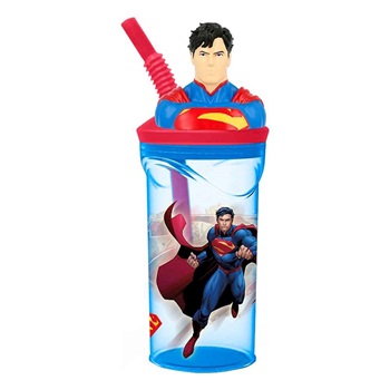Vaso plástico con figura superman ARTlj003