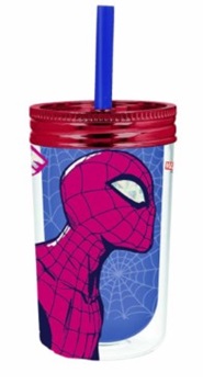 Vaso doble pared con sorbete Spiderman art:ha128