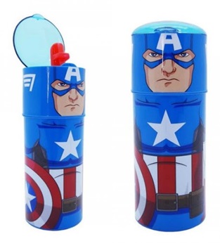 Vaso con tapa Capitán América 350 ml personaje ART so328