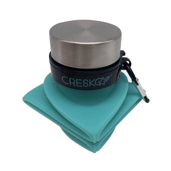 Botella de silicona Cresko 500 ml verde agua ARTck280