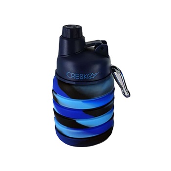 Botella de silicona Cresko 500 ml negro/celeste/azul ARTck748