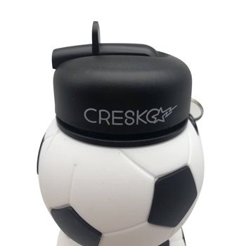 Botella de silicona Cresko 800 ml pelota blanco y negro ARTck277