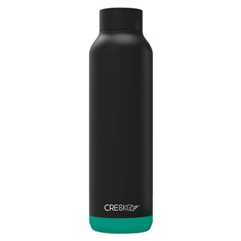 Botella de acero Cresko negro base turquesa 630 ml ARTck340