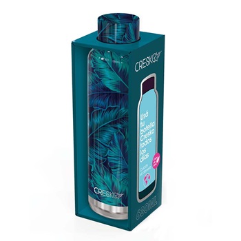 Botella de acero Cresko tropical azul 630 ml ARTck348