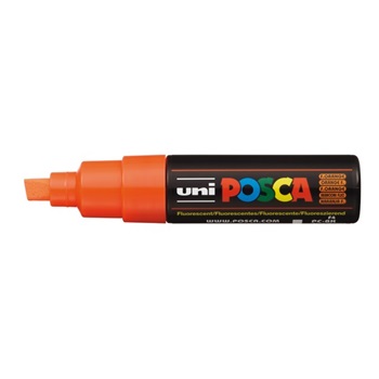 Marcador Uni-posca 8k 5,5 mm punta bisel naranja fluo
