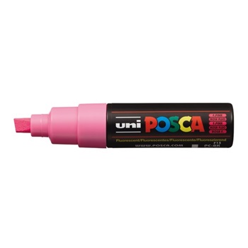 Marcador Uni-posca 8k 5,5 mm punta bisel rosa fluo