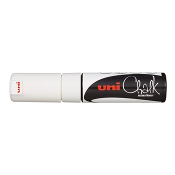 Marcador Uni-chalk 8k punta 5,5 mm bisel blanco