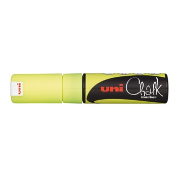 Marcador Uni-chalk 8k punta 5,5 mm bisel amarillo