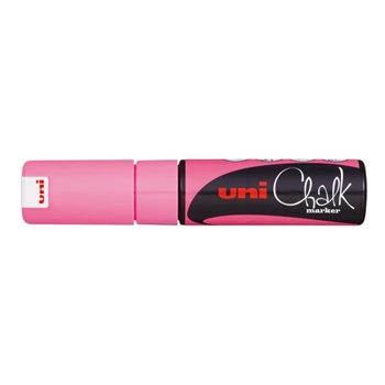 Marcador Uni-chalk 8k punta 5,5 mm bisel rosa