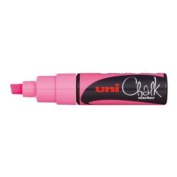 Marcador Uni-chalk 8k punta 5,5 mm bisel rosa